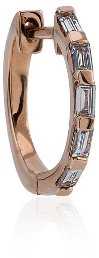 Rose Gold mini baguette diamond earrings