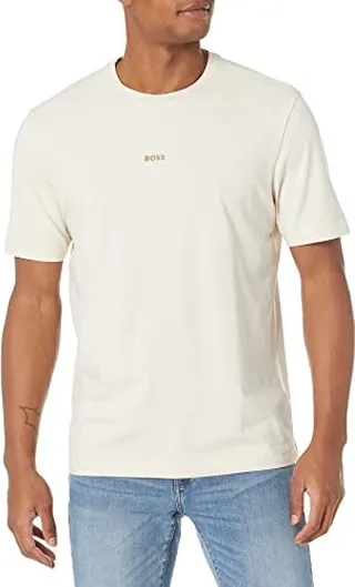 BOSS Men's Center Logo Regular Fit T Shirt