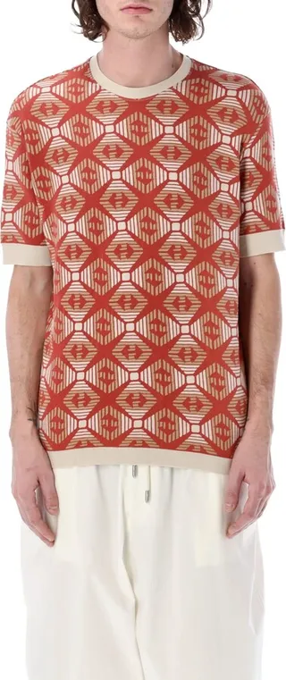 Jacquard Motif T-shirt