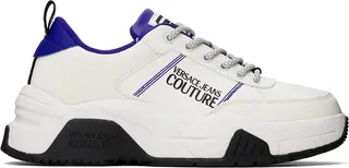 Versace Jeans Couture White & Blue Stargaze Sneakers