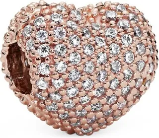 Pandora Moments 14K Rose Gold Plated Cz Charm