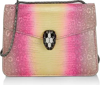 Small Serpenti Lizard Flap Shoulder Bag