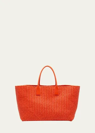 Cabat Large Intreccio Lambskin Tote Bag