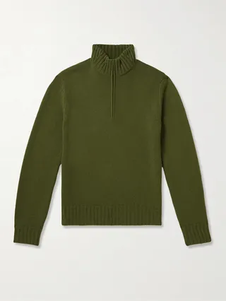Grafton Cashmere Half-Zip Sweater