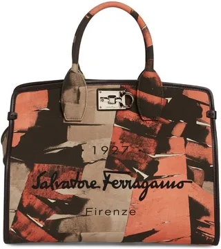 1927 Logo Print Canvas Tote