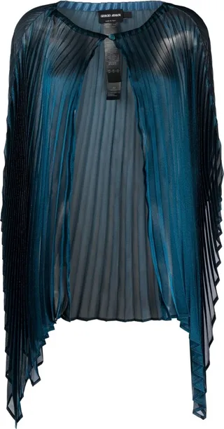 Fully-Pleated Button Cape