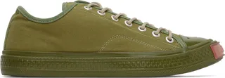 Acne Studios Green Canvas Low Sneakers