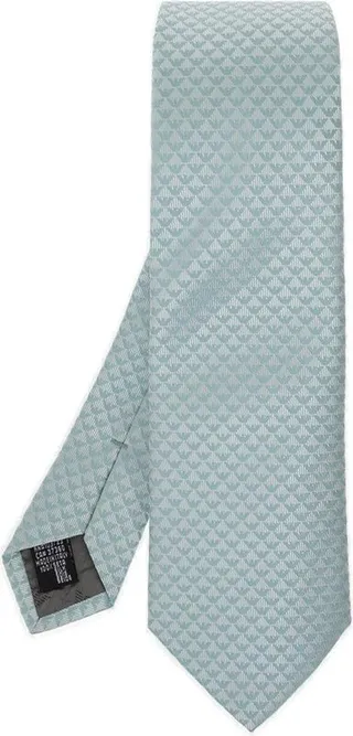 Emporio Armani Monogram-Jacquard Pointed Tip Tie