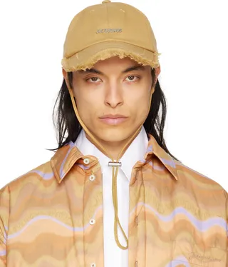 Jacquemus Beige Le Raphia 'La Casquette Artichaut' Cap