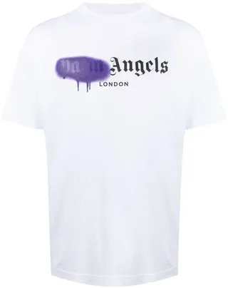 spray paint-print T-shirt
