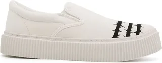 Graphic-Print Slip-On Trainers