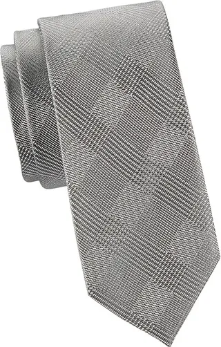Tonal Check Silk Tie