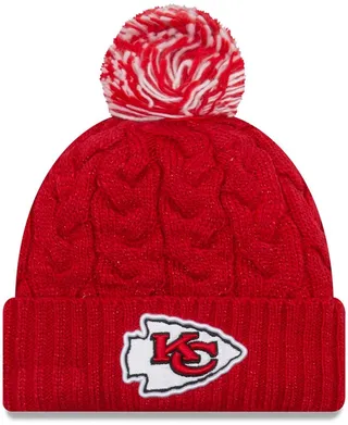 Women's Red Kansas City Chiefs Cozy Cable Cuffed Knit Hat