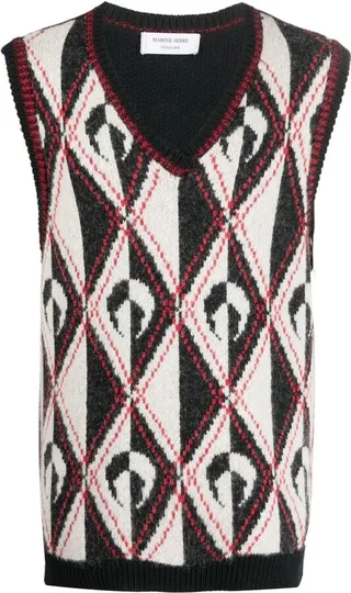 Intarsia-Knit Logo Vest