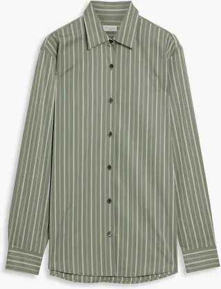Striped cotton-poplin shirt