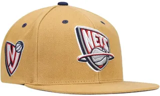 Men's Mitchell & Ness Tan New Jersey Nets Hardwood Classics Wheat Snapback Hat