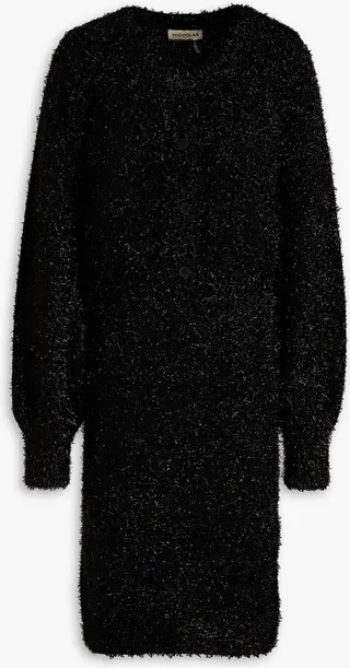 Amaia tinsel mini dress and cardigan set