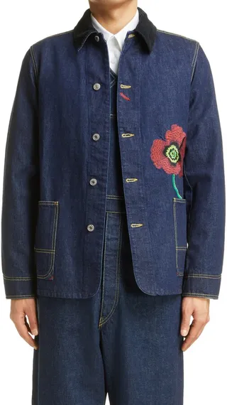 Embroidered Workwear Denim Jacket