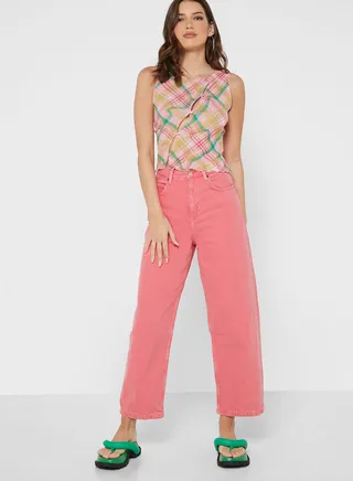 High Waist Straight Jeans