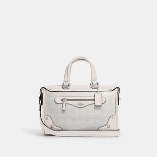 Millie Satchel In Colorblock Signature Canvas