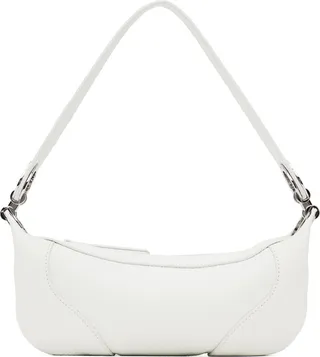 BY FAR White Mini Amira Shoulder Bag