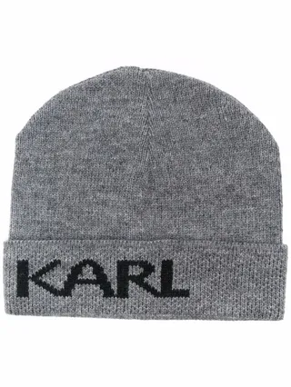 Logo-Print Beanie