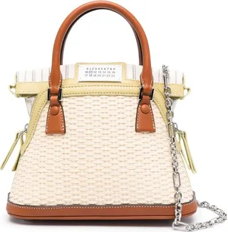 5Ac Classique Raffia Micro Bag