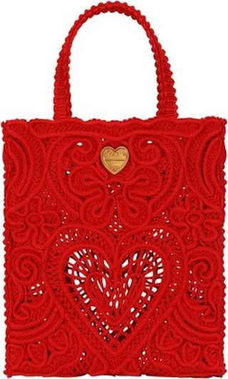 Small cordonetto lace shopper
