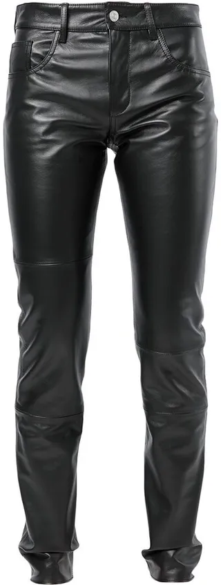 Straight-Leg Leather Trousers