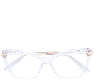 Geometric Cat-Eye Frame Glasses