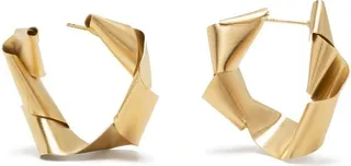 Twisted-Design Hoop Earrings