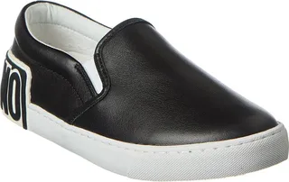 Moschino Logo Leather Slip-On Sneaker