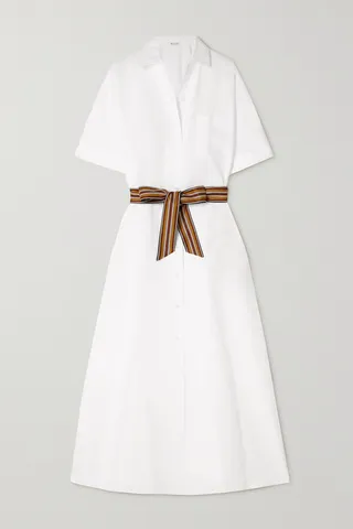 Loro Piana - Clarissa Belted Linen Shirt Dress - White