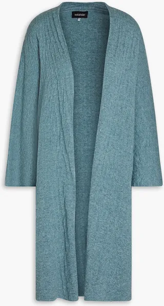 Brushed cashmere cardigan