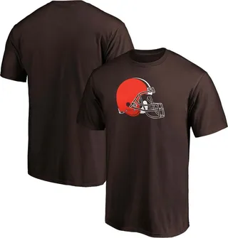 Men's Brown Cleveland Browns Primary Logo Team T-shirt