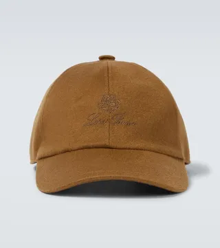 Logo cashmere baseball cap