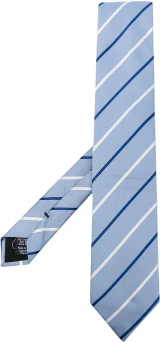 Striped Pointed-Tip Tie