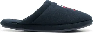 Embroidered-Logo Slippers