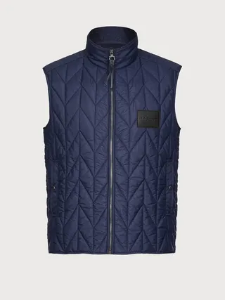 Ferragamo Men Padded gilet Blue