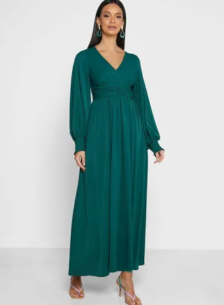 Puff Sleeve A-Line Dress
