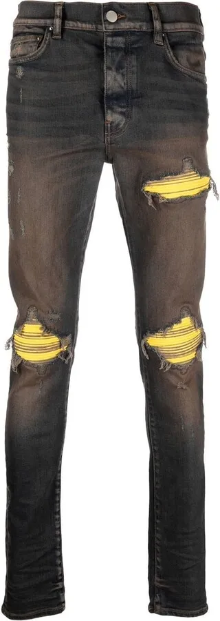 Ripped-Detail Skinny Jeans