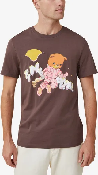 Cotton On Men's Tbar Collab Music Crew Neck T-shirt