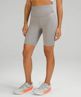 Base Pace High-Rise Reflective Shorts 8"