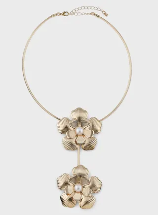 Statement Floral Choker Necklace