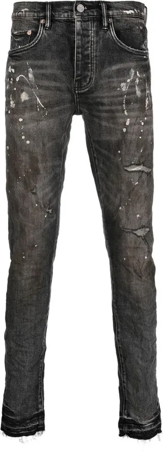 Distressed Slim-Fit Jeans