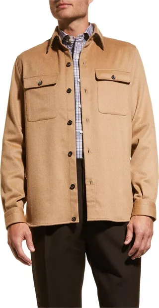 Men's Camel Hair Overshirt