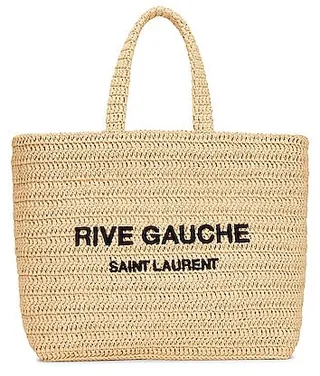 Saint Laurent Supple Rive Gauche Tote Bag in Neutral