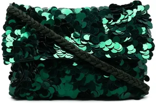 Sequin-Embellished Shoulder Bag