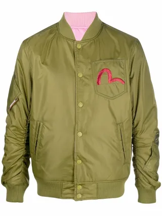 Embroidered Logo Bomber Jacket