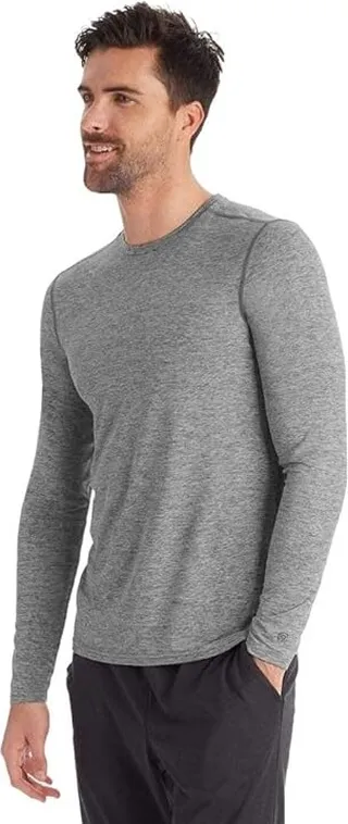 C9 Champion Men's Long Sleeve Tech Tee (Ebony Heather) Men's T Shirt